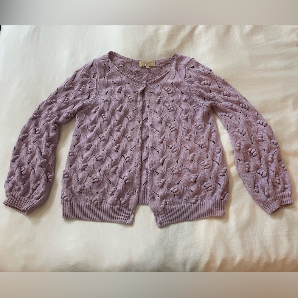 Sezane Marthe Lilac Cardigan in Size S